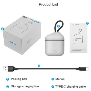 3-Channels USB Charger Allin Box Battery Charger for GoPro Hero 8 Hero 7 Black Hero (2018) Hero 6 Hero 5 Black Batteries