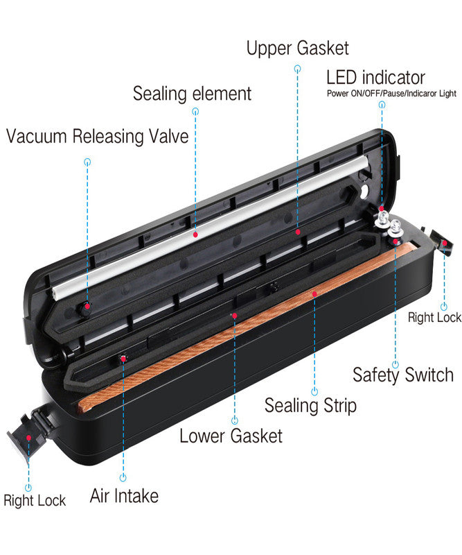 Food Vacuum Sealing Machine with 60KP Vacuum Pump Automatic Vacuum Air Sealing System for Food Preservation