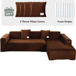 Corner sofa cover L-shaped sofa cover with armrests, Elastic sofa cover, sofa cover with armrests