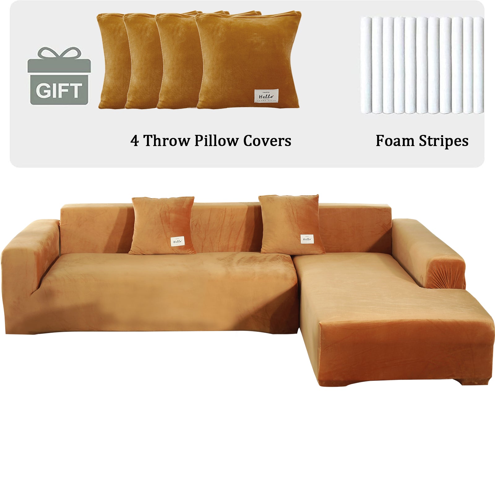 Corner sofa cover L-shaped sofa cover with armrests, Elastic sofa cover, sofa cover with armrests