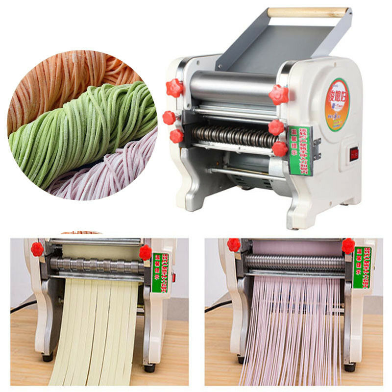 220V 750W Electric Noodle Making Pasta Maker Dough Roller Noodle Cutting Machine for Home Commercial Use