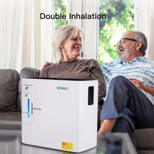 DEDAKJ-DE-2SW-2-9L/min-Large Flow-Portable-Oxygen Machine-with Nebulizer