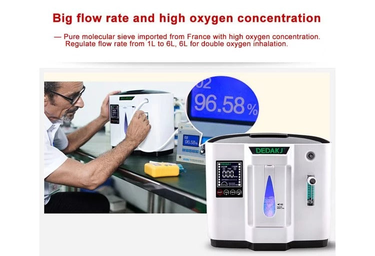 DEDAKJ DDT-1A Oxygen Concentrator Oxygen Generator for Home Use 110V