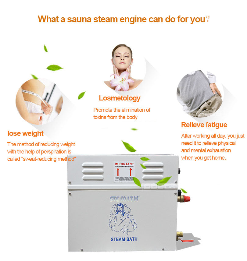 4.5KW Sauna Machine Steamer Spa Generator Sweat Room Equipment Steam Generator