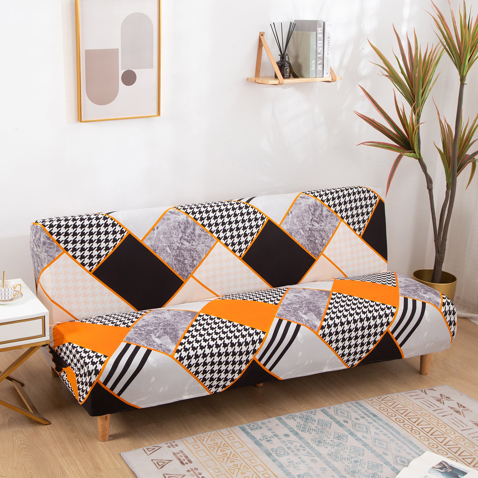 Daybed Cover Sofa Cover Elastic Patterned Sofa Cover for Home Decor