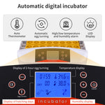 32 Eggs Digital Egg Incubator with Automatic Egg Turning and Humidity & Temperature Control, LED Candler