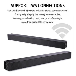 40W Home Theater Audio Sound Bar Wall-mounted TV Soundbar with Built-in Subwoofer for TV PC