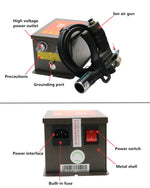 110V Ion Wind Gun Kit Industrial Static Eliminator with Power Supply 7KV Ion Air Gun for Removing Static