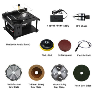 Mini Table Saw Multifunctional Model Cutting Machine Woodworking DIY Hobby