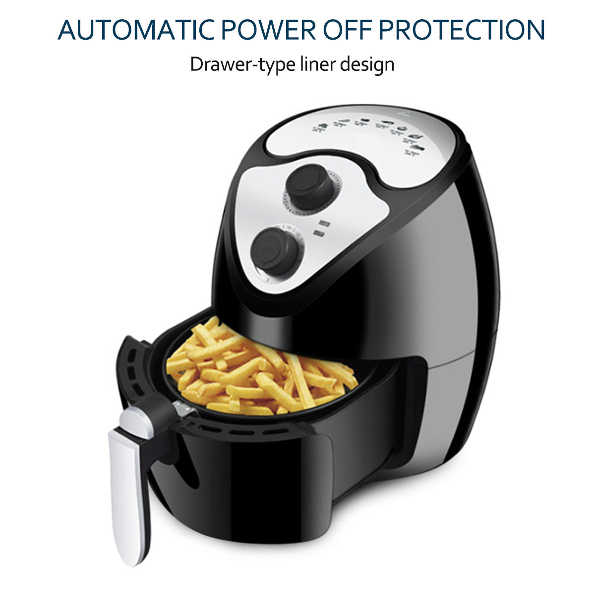 Electric Digital Hot Air Fryer Oil-Less Healthy Cooker with 2.6L Extra Large Capacity of Food 7 Menu Functions