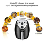 Electric Digital Hot Air Fryer Oil-Less Healthy Cooker with 2.6L Extra Large Capacity of Food 7 Menu Functions