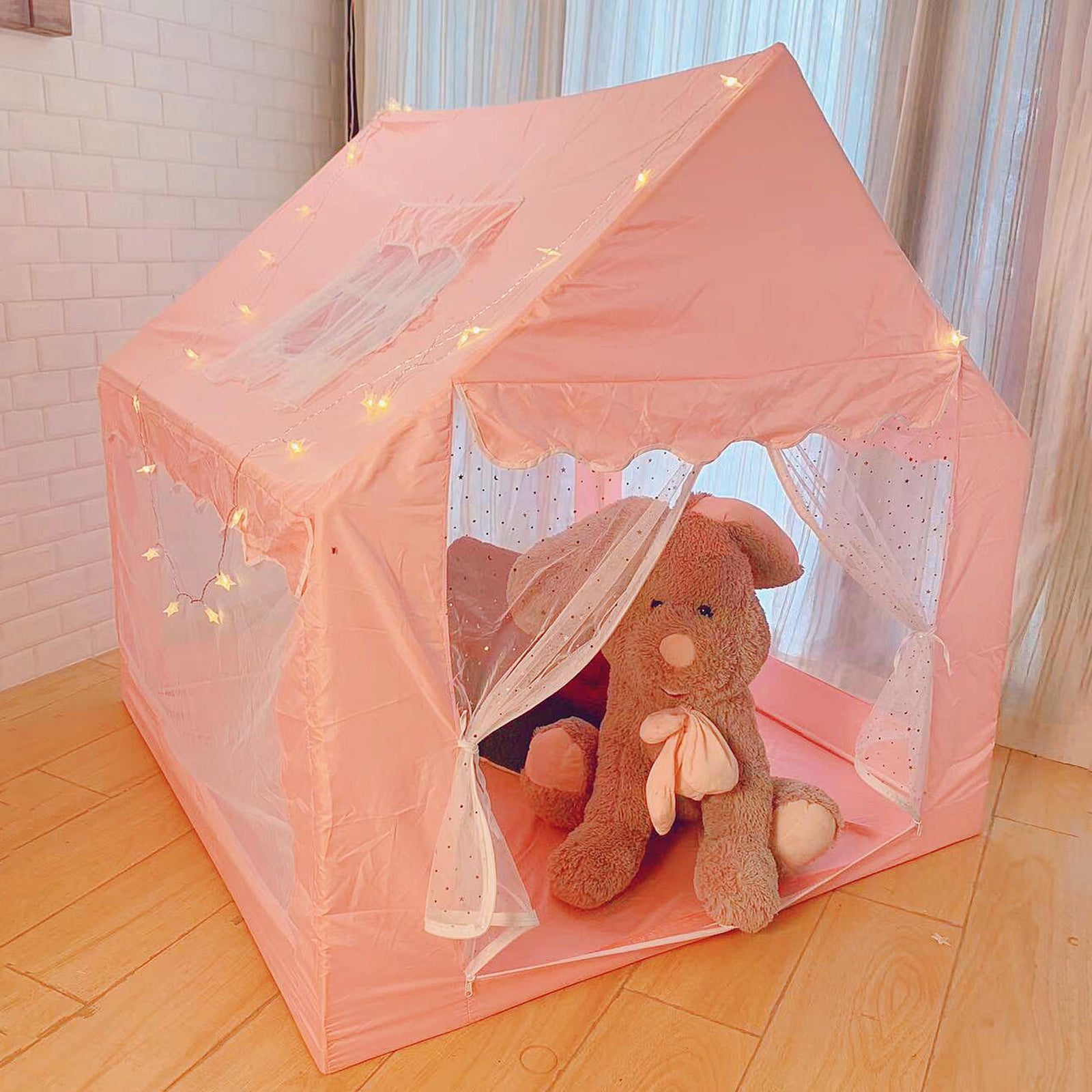 Princess Tent Kids Play Tent Fairy Tale Castle Portable Large Playhouse for Children Indoor and Outdoor Games Christmas Gift