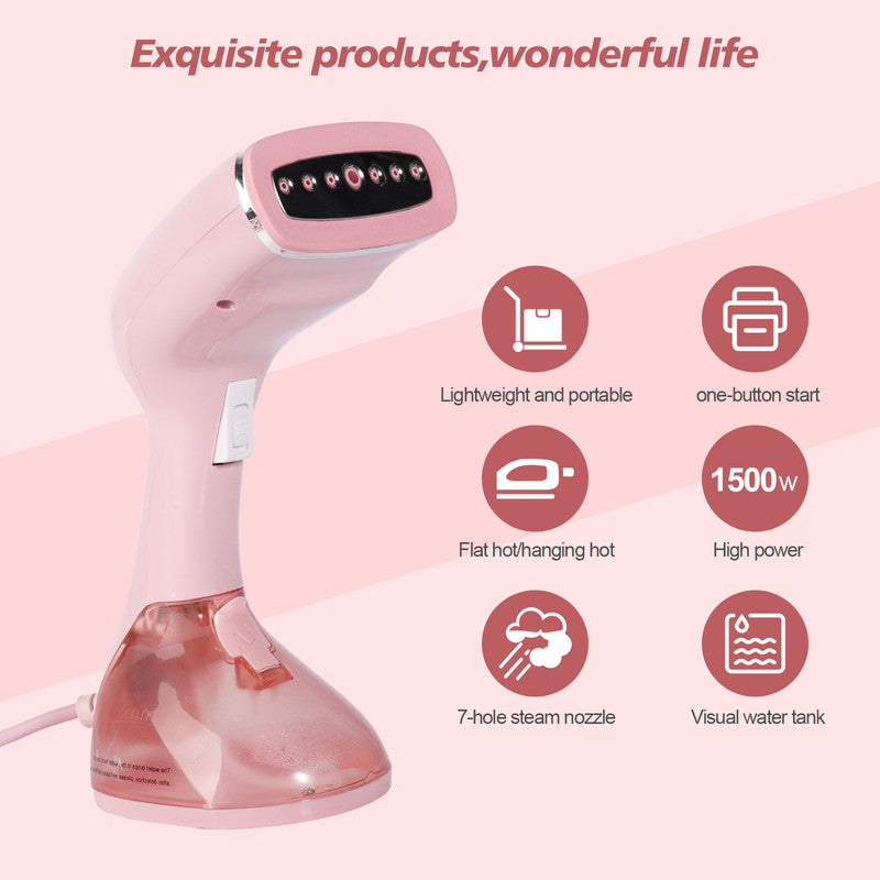 1500W Handheld Garment Steamer Portable Steam Iron Steam Straightener Steam Brush for Home and Travel