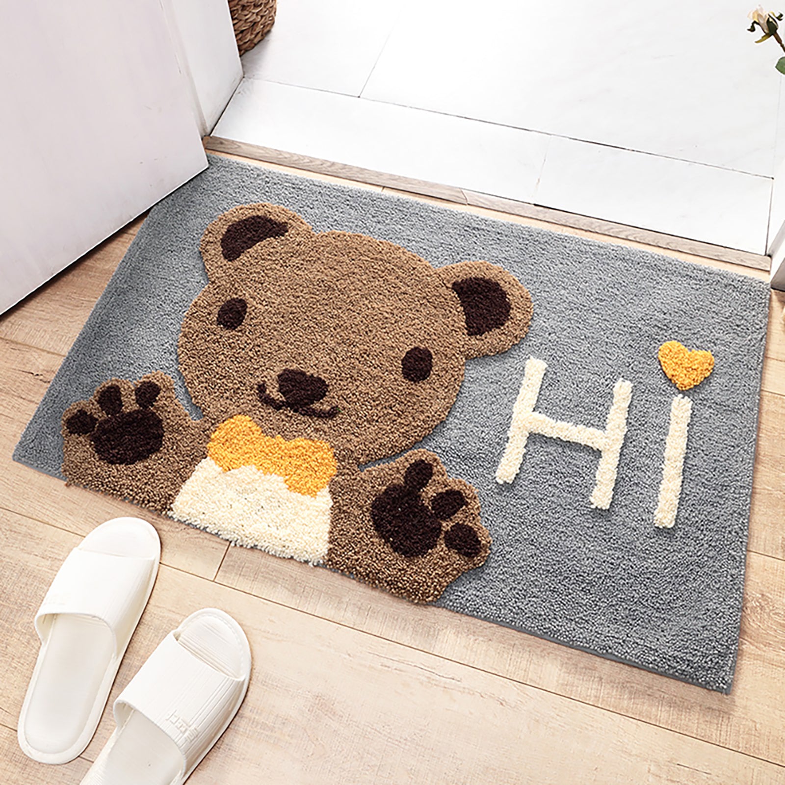 Bathroom Rug Mat Non Slip Ultra Soft and Water Porch Door Mats Absorbent Bedroom Floor Mats