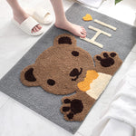 Bathroom Rug Mat Non Slip Ultra Soft and Water Porch Door Mats Absorbent Bedroom Floor Mats