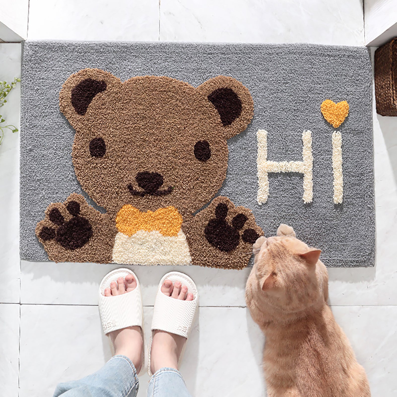 Bathroom Rug Mat Non Slip Ultra Soft and Water Porch Door Mats Absorbent Bedroom Floor Mats