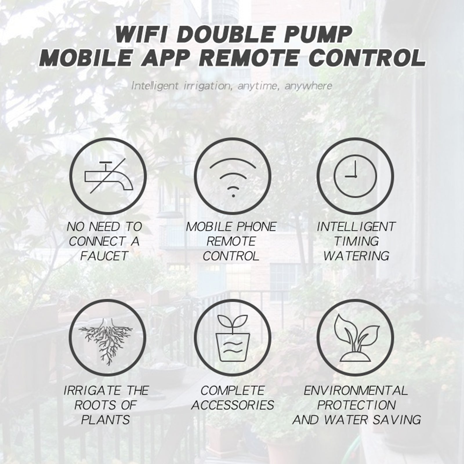 WiFi Plant Watering Devices, Double Pump Automatic Watering System with Programmable Timer