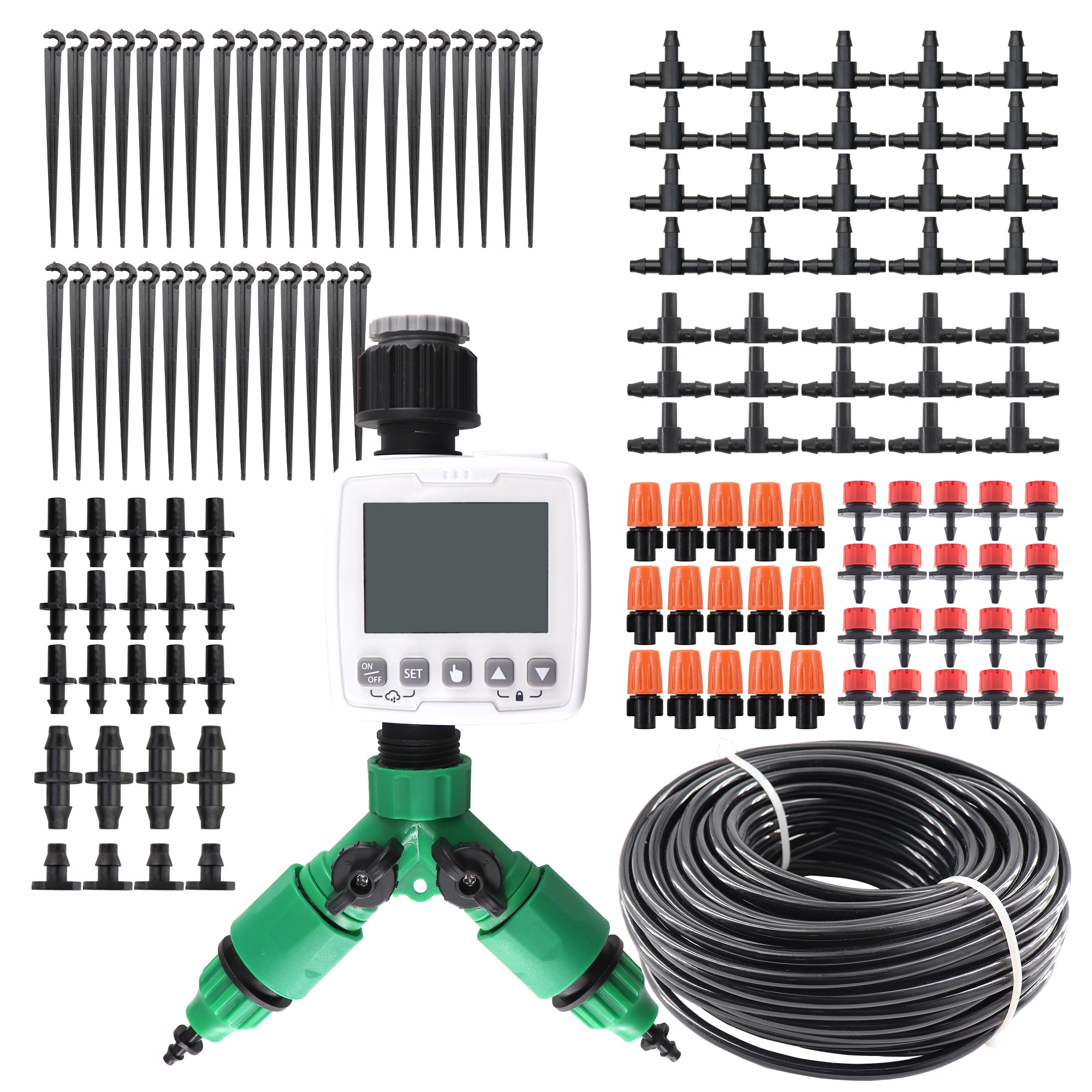 Automatic Watering Timer with Rain Sensor Drip Irrigation Kit Plant Waterer drip Irrigation System