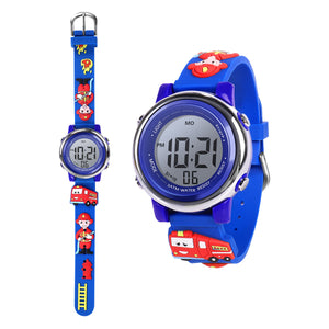 Children's Watch for Boys Girls Waterproof Outdoor LED Timer with 7 Colors Backlight