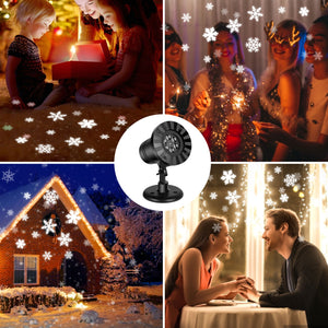 Halloween Christmas Projector Lights Outdoor Moving Snowflake Lights Waterproof for Holiday Party Garden Wedding Indoor Outdoor Decorations, Color /White Snowflake