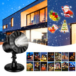 Halloween Christmas Projector Lights Outdoor Moving Snowflake Lights with 14 switchable pattern lenses Waterproof for Holiday Party Garden Wedding Indoor Outdoor Decorations