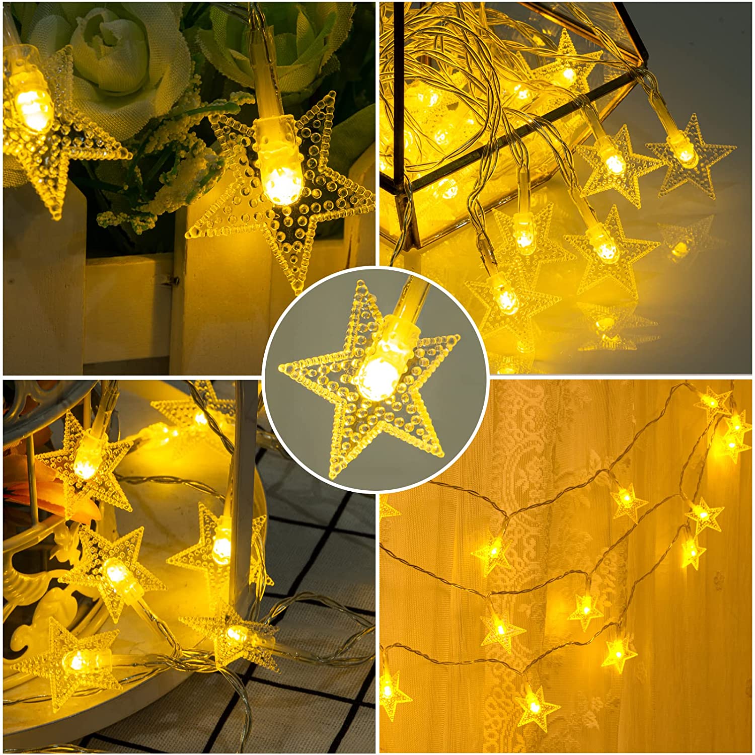 20 Stars Fairy String Light 10ft Star String Lights Fairy Christmas Lights for Indoor Outdoor Gift Home Decoration