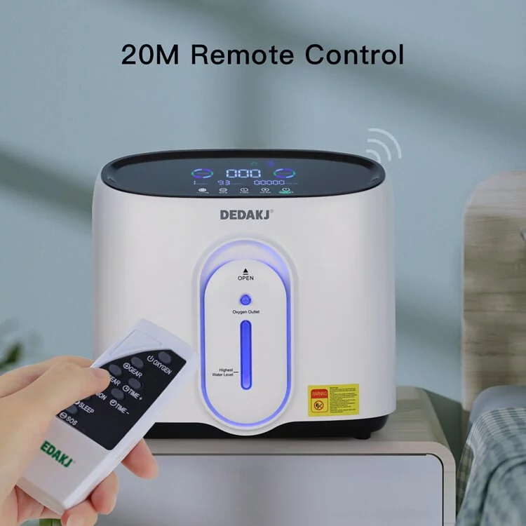 DEDAKJ DE-Q1W 1 - 8L / min Adjustable Oxygen Concentrator Home Care Low Noise Oxygen Generator Machine