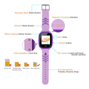4G Kids Smart Watch Phone Smartwatch with GPS Tracker Waterproof Learning Toy