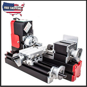 Mini Lathe Machine 12V Miniature Metal Multifunction DIY Lathe 20000Rev/min