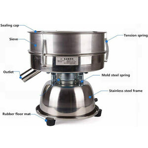 110V Electric Sieve Mechanical Vibrating Food Flour Sifters Powder Shaker Vibrating Sieve Machine