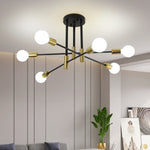 Industrial Light Fixture Living Room Chandelier Semi Flush Mount Ceiling Lamp